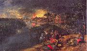 Mossa, Gustave Adolphe Scene of War and Fire china oil painting reproduction